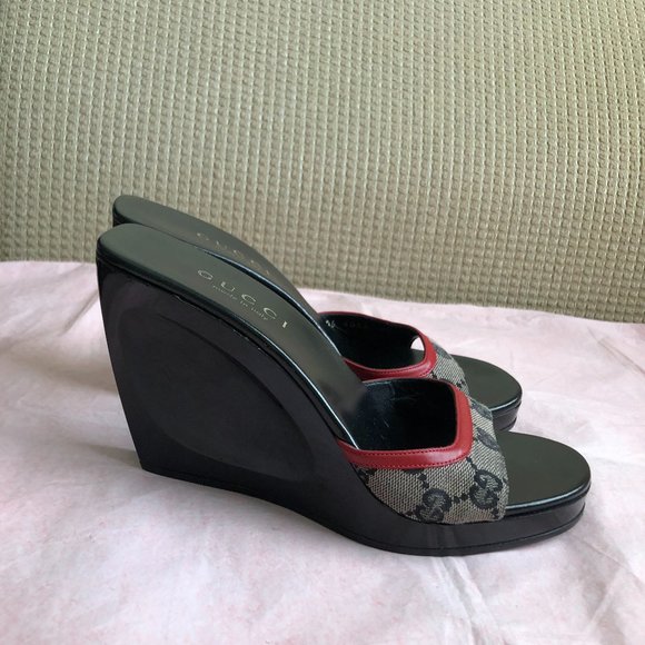 Gucci Black and Red Wedges - Picture 5 of 15